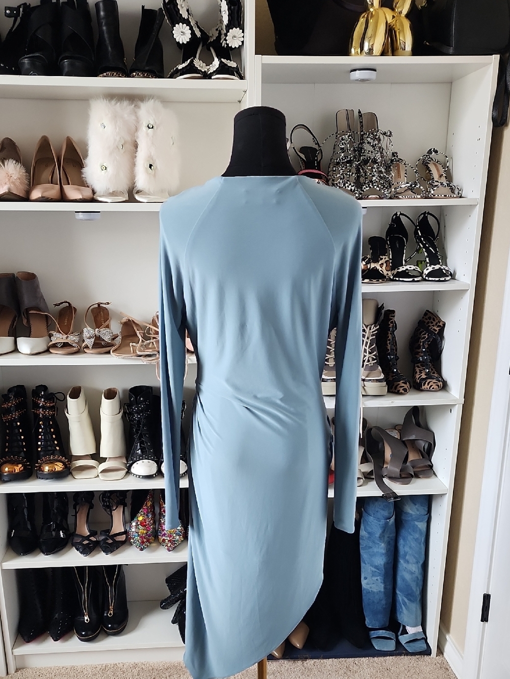 House of  Cb London Dusty Blue Dress - Picture 4 of 6